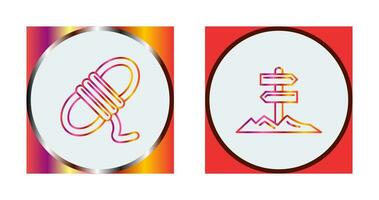 Direction and Rope Icon vector