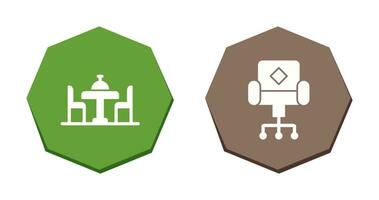 Chair and Dinning Table Icon vector