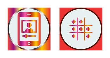 log and Tic Tac Toe Icon vector