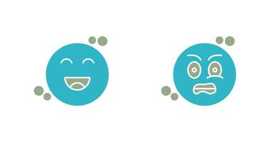 Happiness and Grimacing Icon vector