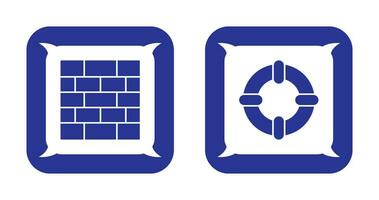 Wall and Life Saver Icon vector