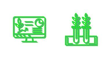 Computer and Test Icon vector