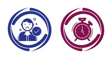 Rejected and Alarm Clock Icon vector