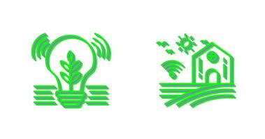 Idea and Smart Farm Icon vector