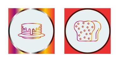 Pancake and Toast Icon vector