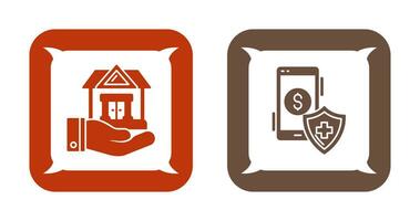 House and Smartphone Icon vector