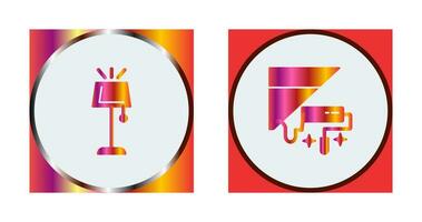 Lamp and Paint Icon vector