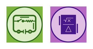 Electrical Circuit and Formula Icon vector