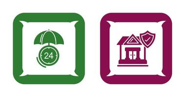 Protection and House  Icon vector