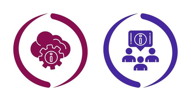 ajuste y información icono vector