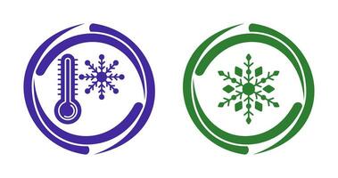 Snow Flake and Cold Icon vector