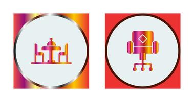 Chair and Dinning Table Icon vector