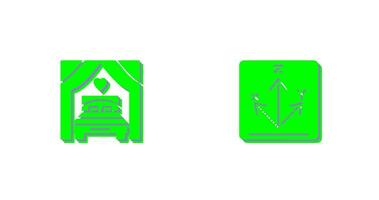Bed and Axis Icon vector