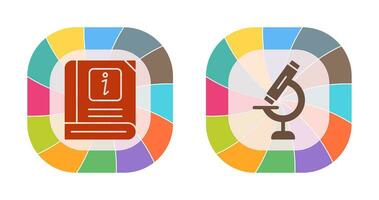 Information and Microscope Icon vector