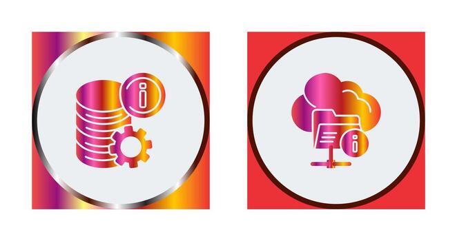 data and folder  Icon vector