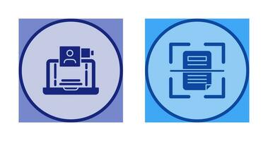 Video Call and Scan Icon vector