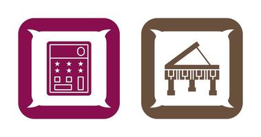 Grand Piano and Calculator Icon vector