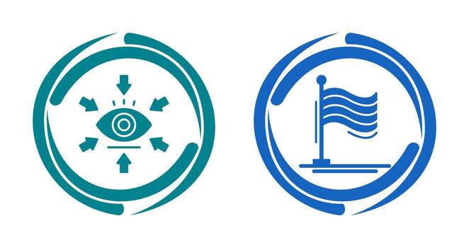 Visualization and Flag Icon vector