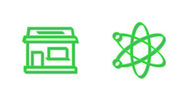 Shop and Atom Icon vector