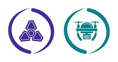 lander and camera drone Icon vector