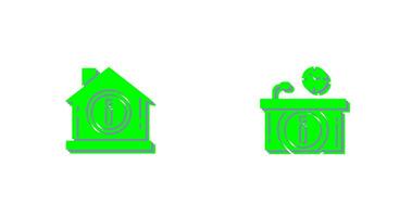 house and information desk Icon vector