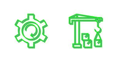 Upgrade and Robotic Arm Icon vector