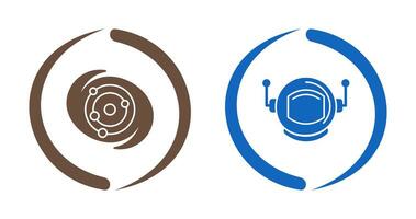 galaxy and astronaut Icon vector