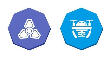 lander and camera drone Icon vector