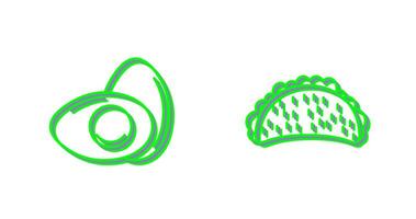 Egg and Tacos Icon vector