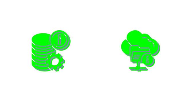 datos y carpeta icono vector