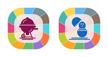 Barbecue and Chick Icon vector