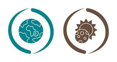 earth and eclipse Icon vector