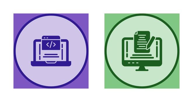 codificación y Nota icono vector