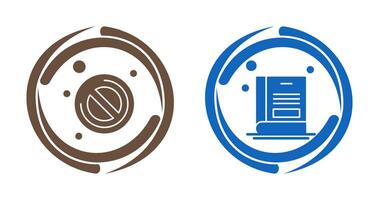 Forbidden and Book Icon vector