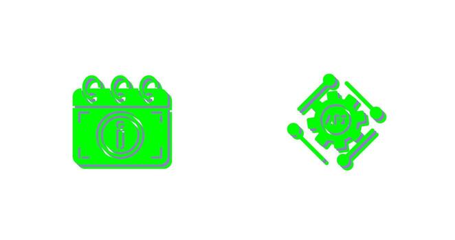 api and calendar Icon vector