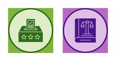 Ballot and Book Icon vector