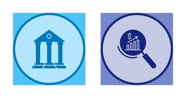 Parthenon and Statistics Icon vector