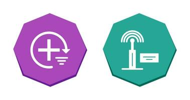 Add and Signal Icon vector
