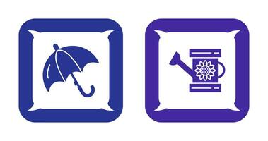 Umbrella and Watering  Icon vector