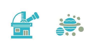 observatory and planets Icon vector
