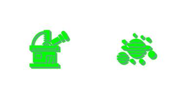 observatory and planets Icon vector