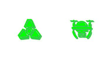 lander and camera drone Icon vector