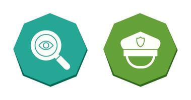 Detective and Police Hat Icon vector