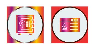 Fire and Safe Icon vector