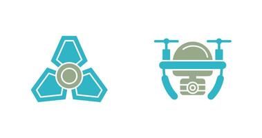 lander and camera drone Icon vector