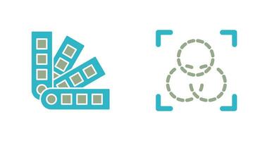 pantone and intersection Icon vector
