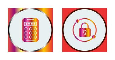 Pin Code and Pad Lock Icon vector