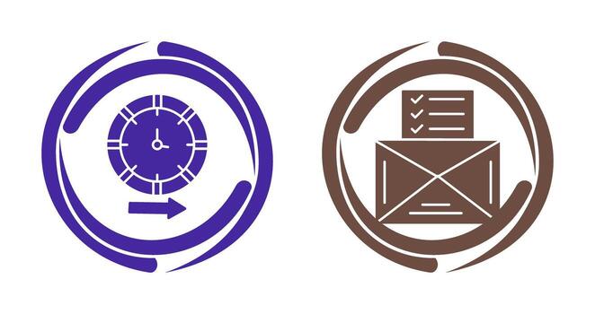 Direction and Check List Icon vector