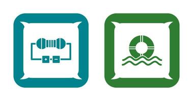 resistor y flotador icono vector