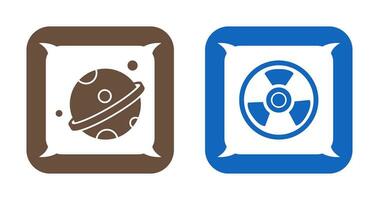 planeta y nuclear icono vector